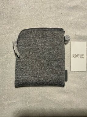 Dagne Dover Heather Gray Zip Pouch Toiletry Organizer